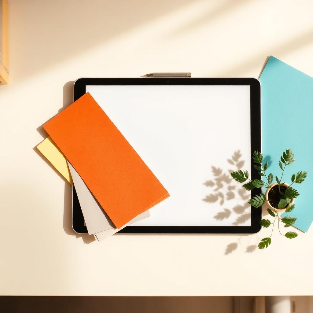 Open notebook with pen on beige fabric.